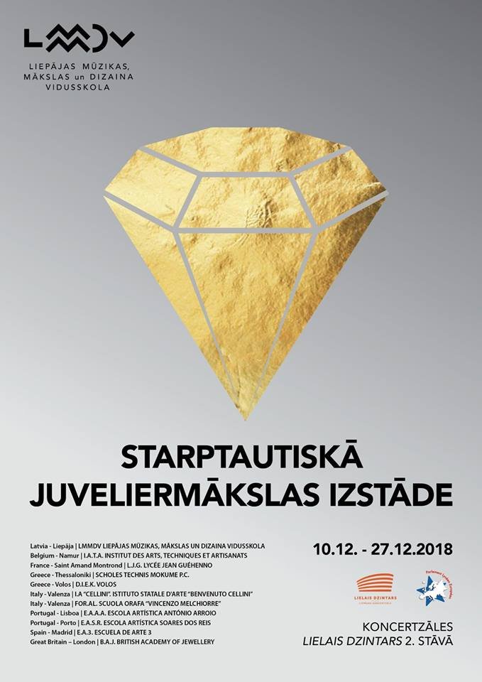 Jewellery department of VTI of Municipality of Volos at P.L.E exhibition in Latvia