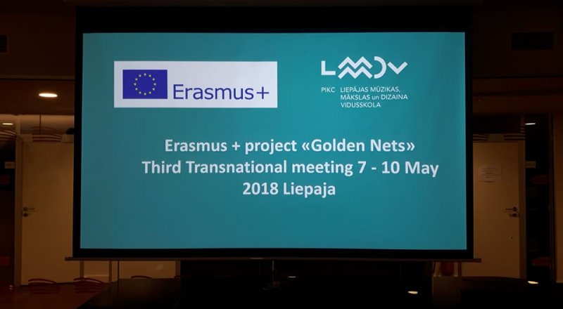 The Jewelry department of DIEK, at the third Transnational Meeting of the project  GOLDEN NETS (Erasmus +) at Liepaja, Latvia 