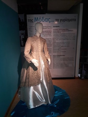 Students of Fashion department at Costume exhibition of Museum of Volos city