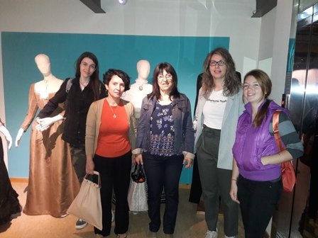 Students of Fashion department at Costume exhibition of Museum of Volos city