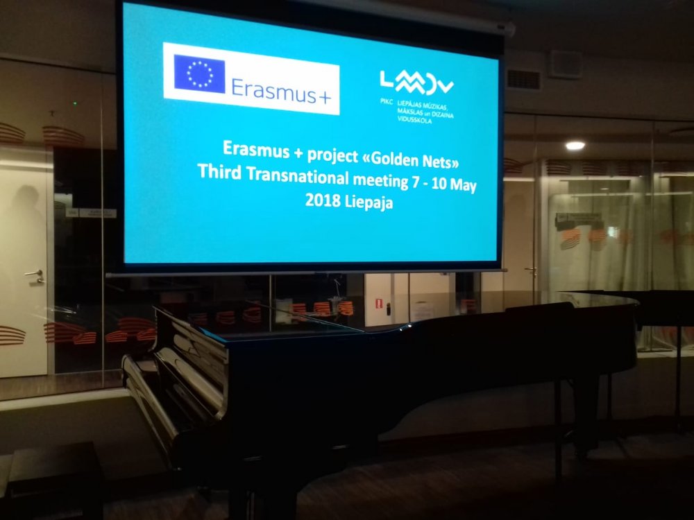 The Jewelry department of DIEK, at the third Transnational Meeting of the project  GOLDEN NETS (Erasmus +) at Liepaja, Latvia