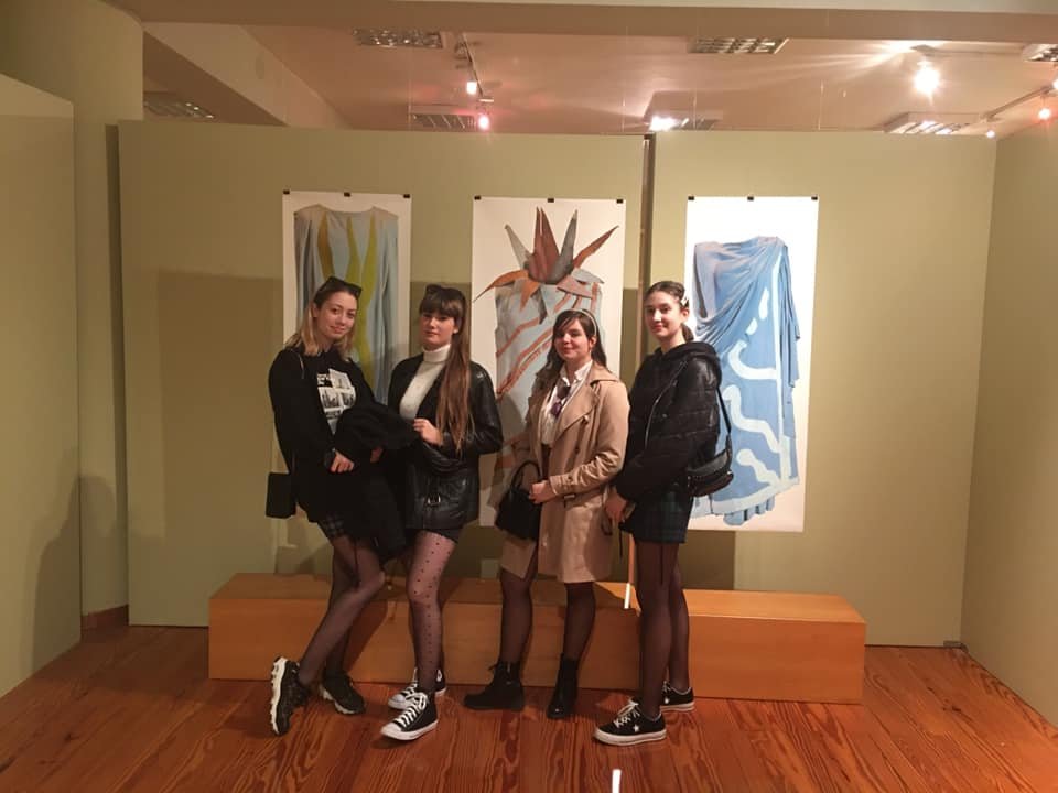 Students of  VOSONSPSO, ( the Czech Higher School of Fashion), at VTI of Volos Municipality, by  Erasmus + program.