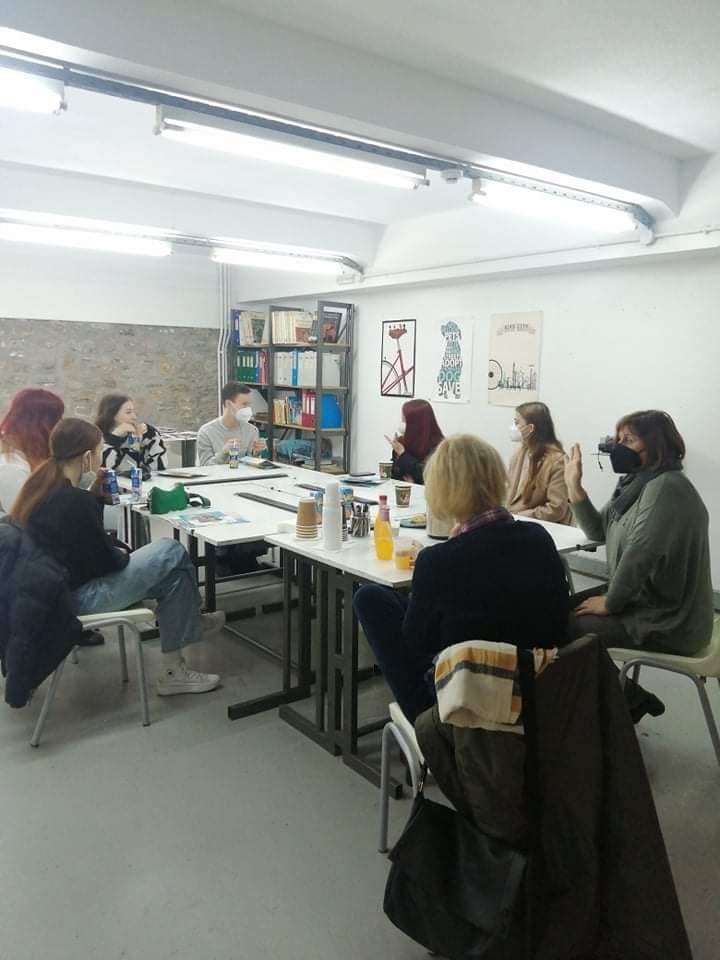 Students of  VOSONSPSO, ( the Czech Higher School of Fashion), at VTI of Volos Municipality, by  Erasmus + program.