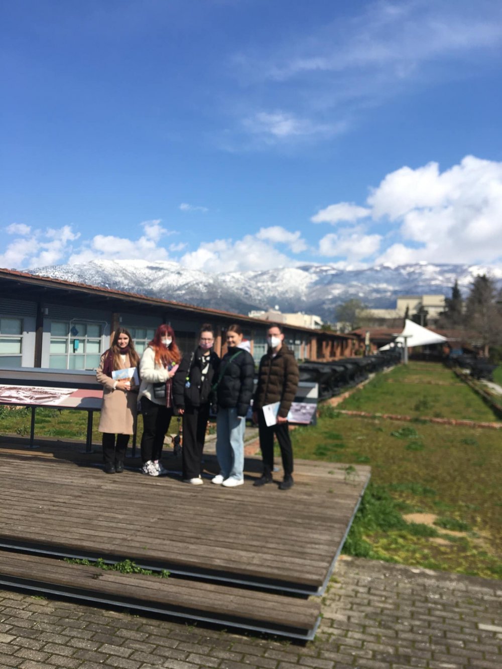 Students of  VOSONSPSO, ( the Czech Higher School of Fashion), at VTI of Volos Municipality, by  Erasmus + program.