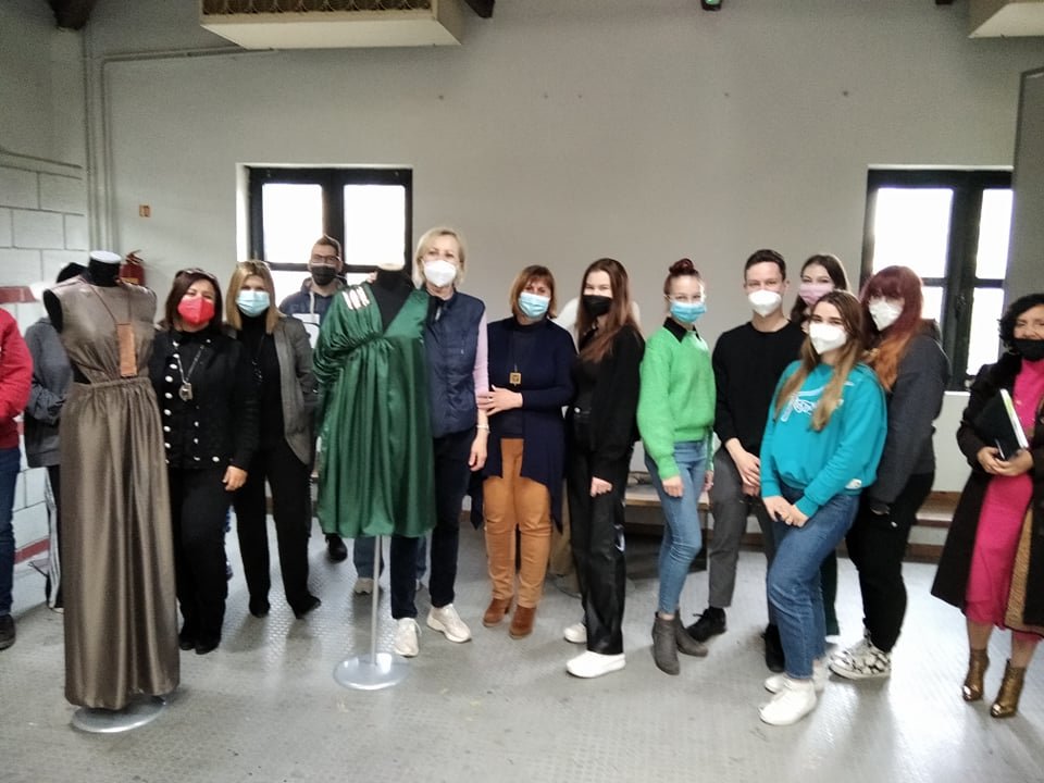 Students of  VOSONSPSO, ( the Czech Higher School of Fashion), at VTI of Volos Municipality, by  Erasmus + program.