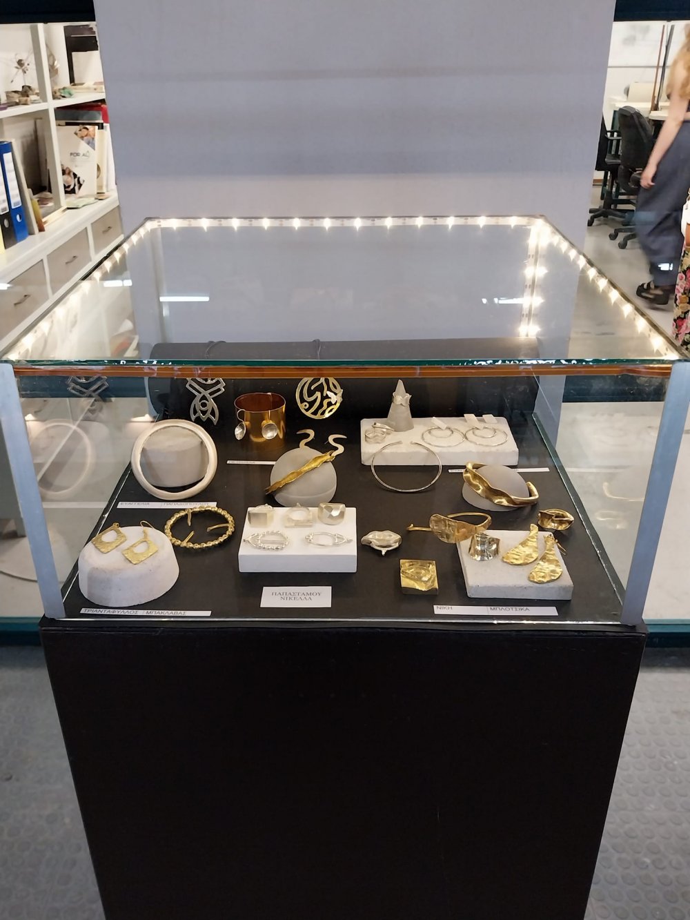 Grand opening of the Pan-European Traveling Jewelry Exhibition of P.L.E.( European Parliament of Jewelry Schools ) at VTI  Volos Municipality - KEKPA - DIEK